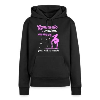 Gymnastik - Frauen Premium Bio Hoodie - Schwarz - Vorne - Julia (174cm)