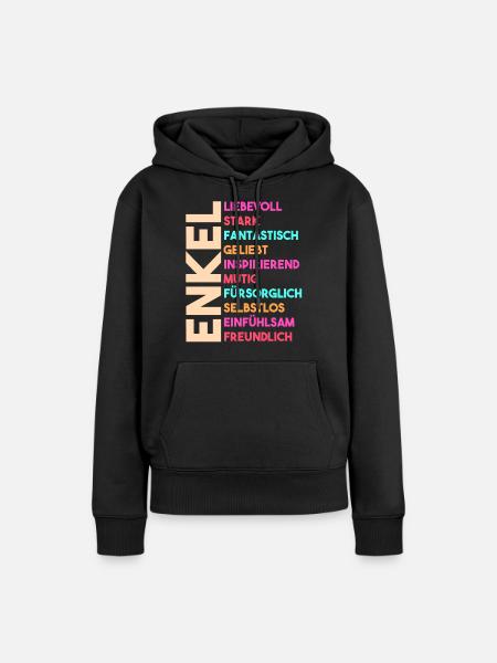 Enkel - Frauen Premium Bio Hoodie - Schwarz