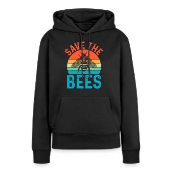 Apiculteur Apiculture Abeilles Miel Abeille Miel Cadeau - Sweat à capuche Premium bio Femme - noir - Devant - Julia (174cm)
