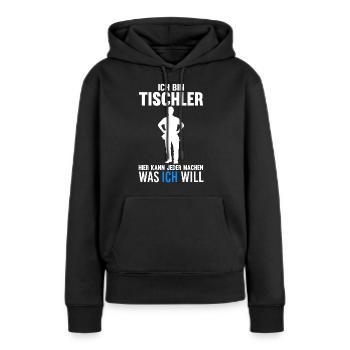 Tischler - Frauen Premium Bio Hoodie - Schwarz - Vorne - Julia (174cm)