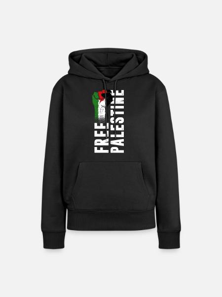 Palestine Tshirt Hommes Enfants Femmes Palestine - Sweat à capuche Premium bio Femme - noir