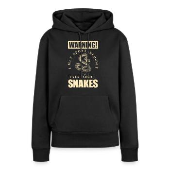 Serpent Serpent Serpent - Sweat à capuche Premium bio Femme - noir - Devant - Julia (174cm)