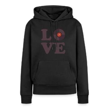 Disc Jockey DJ Rave Synthétiseur Cadeau CD Mixer - Sweat à capuche Premium bio Femme - noir - Devant - Julia (174cm)