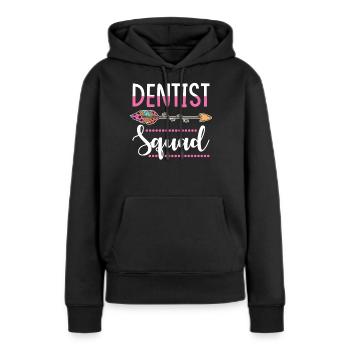 Groupe Zahnärtzin - Sweat à capuche Premium bio Femme - noir - Devant - Julia (174cm)