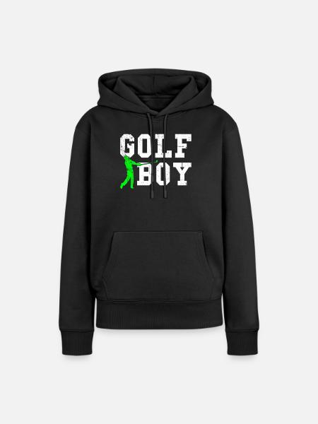 golf boy - Frauen Premium Bio Hoodie - Schwarz