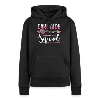 Pflegerin Gruppe - Frauen Premium Bio Hoodie - Schwarz - Vorne - Julia (174cm)