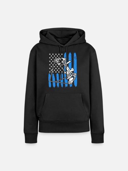 Compoundbogen Bogenschütze USA Bogenschießen - Frauen Premium Bio Hoodie - Schwarz