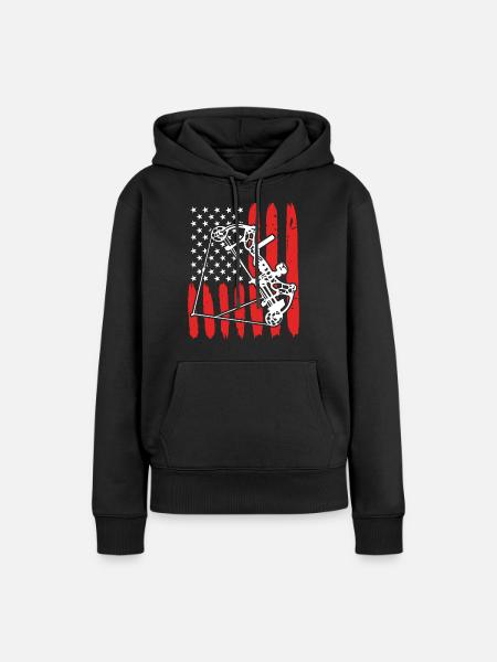 Compoundbogen Bogenschütze USA Bogenschießen - Frauen Premium Bio Hoodie - Schwarz