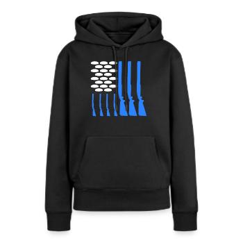 USA Tontaubenschießen - Frauen Premium Bio Hoodie - Schwarz - Vorne - Julia (174cm)