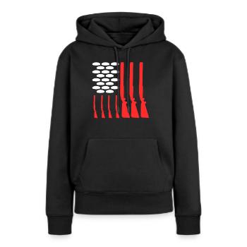 USA Tontaubenschießen - Frauen Premium Bio Hoodie - Schwarz - Vorne - Julia (174cm)