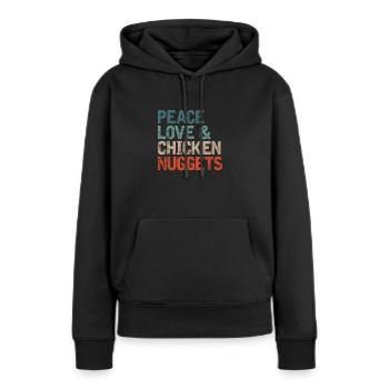 Chicken Nuggets - Frauen Premium Bio Hoodie - Schwarz - Vorne - Julia (174cm)