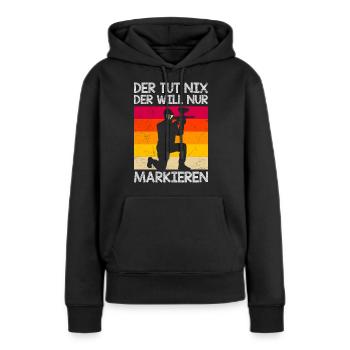 Der tut nix der will nur markieren Paintball - Frauen Premium Bio Hoodie - Schwarz - Vorne - Julia (174cm)