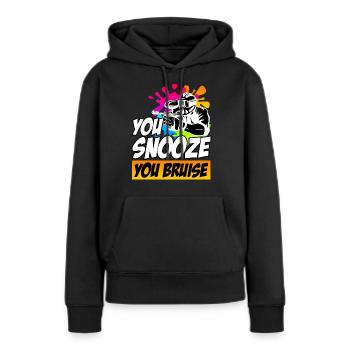 Vous dormez votre Bruise Paintball - Sweat à capuche Premium bio Femme - noir - Devant - Julia (174cm)