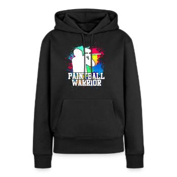 Paintball Warrior Paintballer - Frauen Premium Bio Hoodie - Schwarz - Vorne - Julia (174cm)