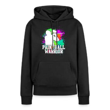 Paintball Warrior Paintballer - Sweat à capuche Premium bio Femme - noir - Devant - Julia (174cm)