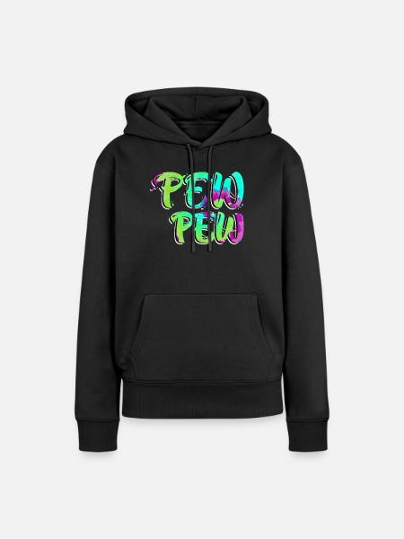 Pew Pew Paintballspieler Paintball - Frauen Premium Bio Hoodie - Schwarz