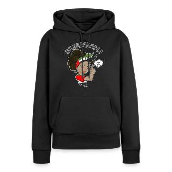 Arab Girl Unbreakable I Heritage United Arab - Frauen Premium Bio Hoodie - Schwarz - Vorne - Julia (174cm)