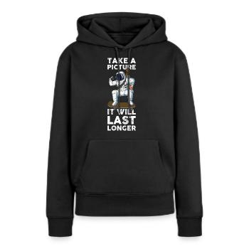 Take A Picture Fotografie Geschenk - Frauen Premium Bio Hoodie - Schwarz - Vorne - Julia (174cm)