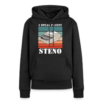 Court Reporter Vintage Stenographer Art - Frauen Premium Bio Hoodie - Schwarz - Vorne - Julia (174cm)