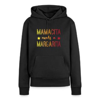 mamacita needs a margarita - Frauen Premium Bio Hoodie - Schwarz - Vorne - Julia (174cm)