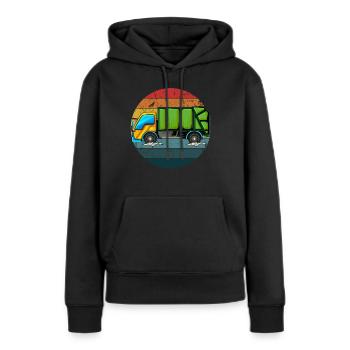 Müllmann Geschenk Müll Müllabfuhr Abfall Beruf - Frauen Premium Bio Hoodie - Schwarz - Vorne - Julia (174cm)