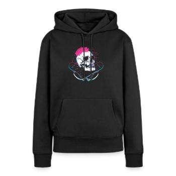 Skater Skateboard Cadeau Halfpipe Sk8 Ollie - Sweat à capuche Premium bio Femme - noir - Devant - Julia (174cm)