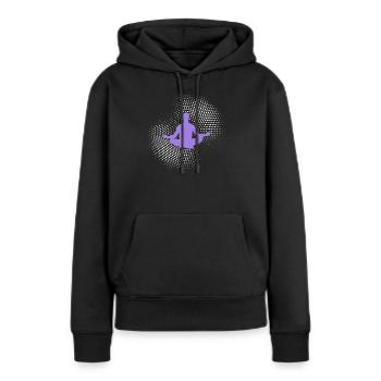 yoga - Frauen Premium Bio Hoodie - Schwarz - Vorne - Julia (174cm)