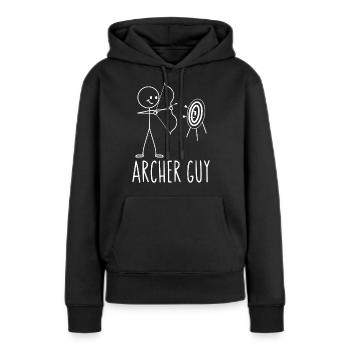 Archery Bow Archer Vintage Archer - Frauen Premium Bio Hoodie - Schwarz - Vorne - Julia (174cm)