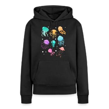 Jellyfish Swimming Jellyfish Jellyfish Jellyfish Jellyfish - Women’s Premium Organic Hoodie - black - Front - Julia (174cm)