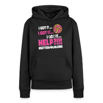 Volleyball Player Team Setter - Women’s Premium Organic Hoodie - black - Front - Julia (174cm)