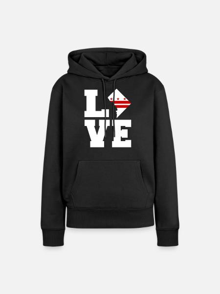 Washington-skyline - Frauen Premium Bio Hoodie - Schwarz