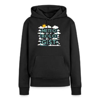 Météorologue Prévisions météorologiques - Sweat à capuche Premium bio Femme - noir - Devant - Julia (174cm)