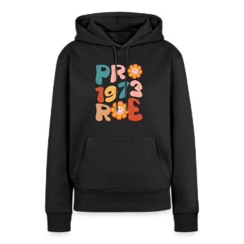 Pro 1973 Rogen - Frauen Premium Bio Hoodie - Schwarz - Vorne - Julia (174cm)
