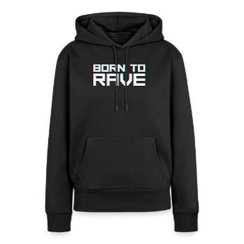 Rave Raver Dicton - Sweat à capuche Premium bio Femme - noir - Devant - Julia (174cm)