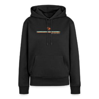 Météorologue Prévisions météorologiques - Sweat à capuche Premium bio Femme - noir - Devant - Julia (174cm)