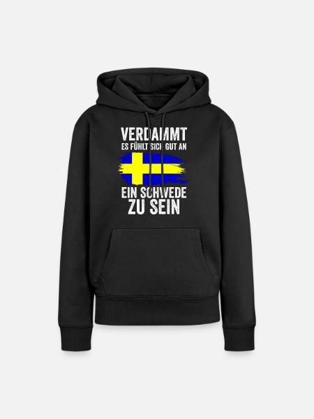 Skandinavien Schweden Schwede Schwedisch - Frauen Premium Bio Hoodie - Schwarz