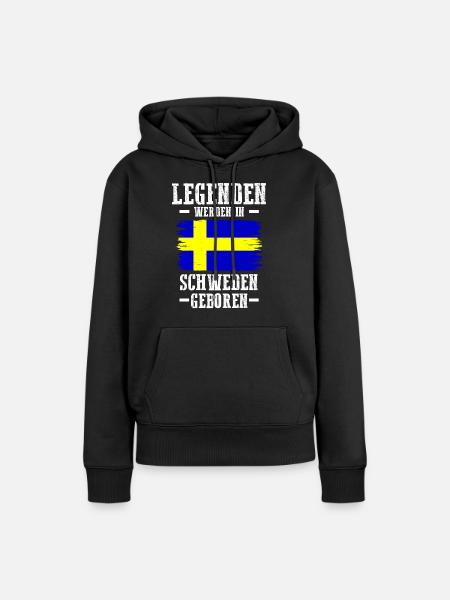 Skandinavien Schweden Schwede Schwedisch - Frauen Premium Bio Hoodie - Schwarz