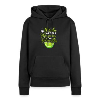 Florida - Frauen Premium Bio Hoodie - Schwarz - Vorne - Julia (174cm)