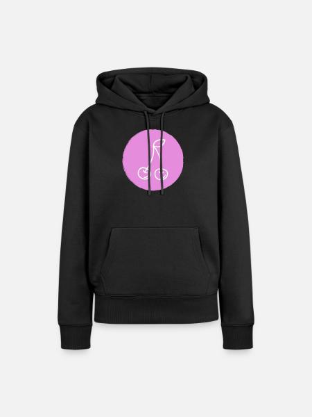 Kirsche - Frauen Premium Bio Hoodie - Schwarz