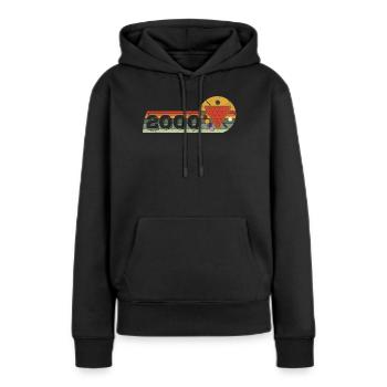 Joueur de snooker snooker né en 2000 anniversaire - Sweat à capuche Premium bio Femme - noir - Devant - Julia (174cm)