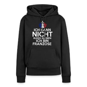 Frankreich Franzose Französisches - Frauen Premium Bio Hoodie - Schwarz - Vorne - Julia (174cm)