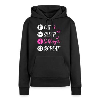 Schlager Schlagermusik Schlagerfan Schlagerparty - Frauen Premium Bio Hoodie - Schwarz - Vorne - Julia (174cm)