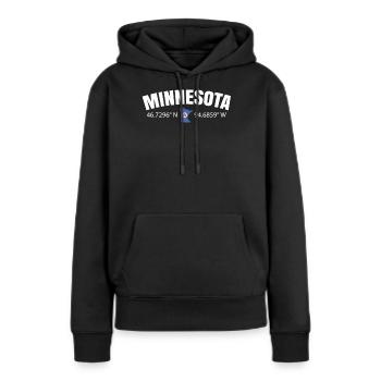 Minnesota lebensgeschenk - Frauen Premium Bio Hoodie - Schwarz - Vorne - Julia (174cm)