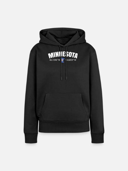 Minnesota lebensgeschenk - Frauen Premium Bio Hoodie - Schwarz