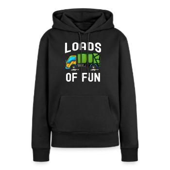 Müllmann Geschenk Müll Müllabfuhr Abfall Beruf - Frauen Premium Bio Hoodie - Schwarz - Vorne - Julia (174cm)