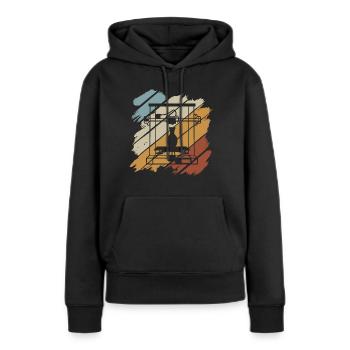 3D-Drucker Druckmaschine Technik Technologie Hobby - Frauen Premium Bio Hoodie - Schwarz - Vorne - Julia (174cm)