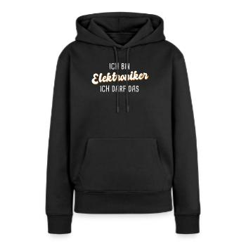 Elektroniker - Frauen Premium Bio Hoodie - Schwarz - Vorne - Julia (174cm)