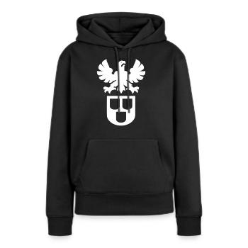 Painter Painter Guild Signe Cadeau - Sweat à capuche Premium bio Femme - noir - Devant - Julia (174cm)