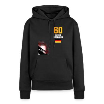 Sauftrikot Deutschland Bernd Bierbauch - Frauen Premium Bio Hoodie - Schwarz - Vorne - Julia (174cm)