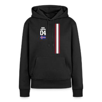 Sauftrikot Island Koma Saufson - Frauen Premium Bio Hoodie - Schwarz - Vorne - Julia (174cm)